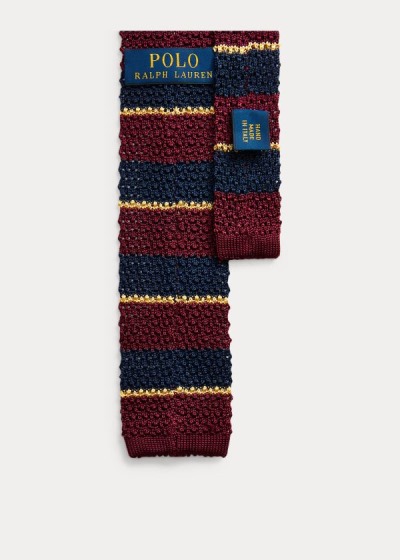 Men's Polo Ralph Lauren Striped Knit Silk Ties | 036418EPT